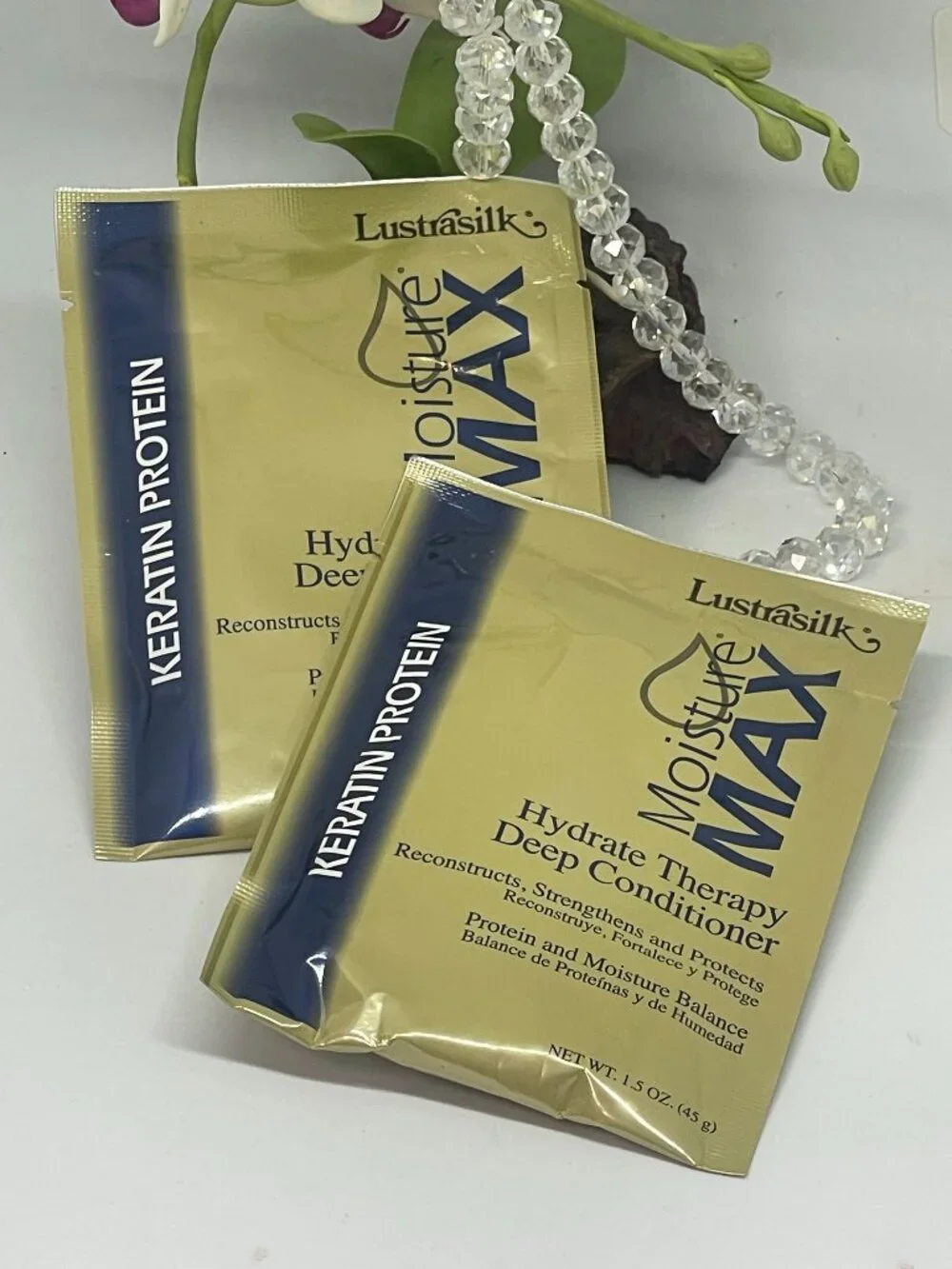 2x Lustrasilk Moisture Max Keratin Protein Hydrate Therapy Deep Conditioner